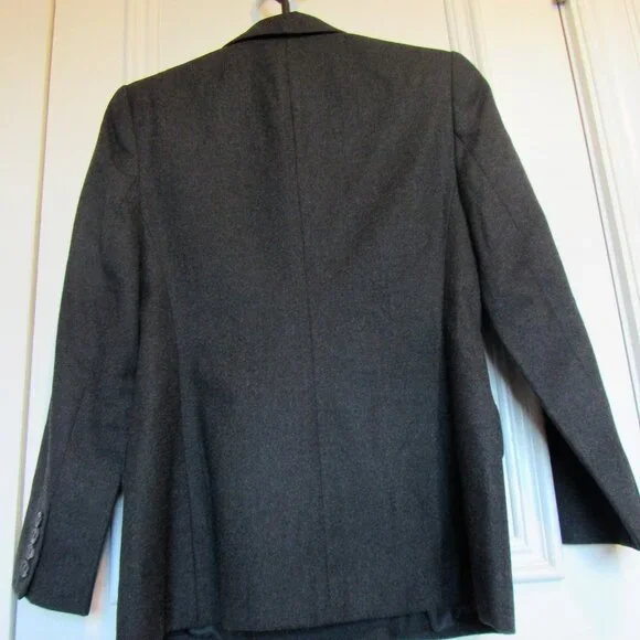 Embassy Row Wool Blazer, sz. 2P, Dark Grey - Picture 2 of 5
